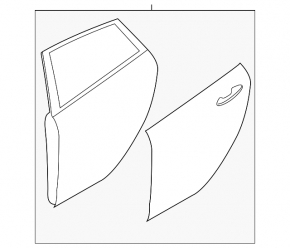 Door bare rear right Ford Fiesta 11-19 4d