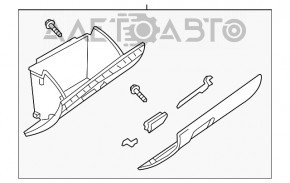 Glove box, glove compartment Mazda 6 13-17 black, scratches