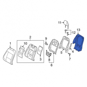 Heated driver's seat backrest for Ford Explorer 21-25