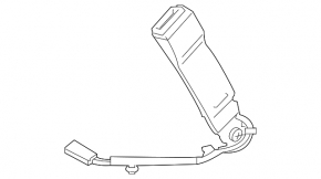 Ford Escape MK4 20-24 Passenger Seat Belt Latch Black