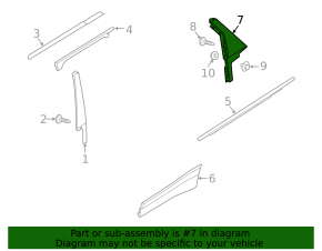 Rear right side door trim for Land Rover Range Rover Velar 18-23, gloss black