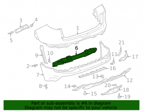 GMC Terrain 18- Rear Bumper Absorber