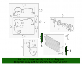 Radiator deflector right Hyundai Sonata 11-14 2.0
