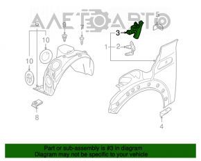 Upper Front Left Fender Bracket Mini Cooper Clubman R55 07-14