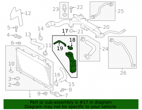Expansion tank for cooling Subaru Forester 14-18 SJ 2.5, 2.0 without cap