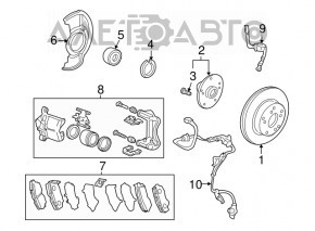 Front left brake disc Honda Accord 13-17