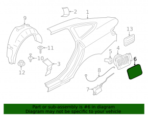 Fuel filler flap with housing BMW 4 F36 15-20 Gran Coupe