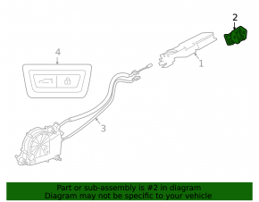Tailgate lock bracket BMW X2 F39 18-23