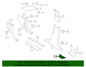 Door sill outer rear left BMW X3 F25 11-17