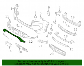 Nissan Rogue 2020-2026 Black SL JP Built Front Bumper Lip