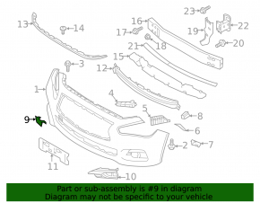 Tow Hook Plug Front Bumper Infiniti Q50 14-17
