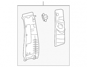 Left center pillar trim, upper belt, Toyota Avalon 13-15, beige
