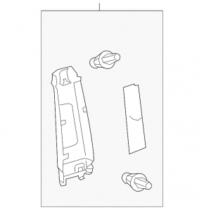 Center pillar trim upper belt left Lexus CT200h 11-16 black