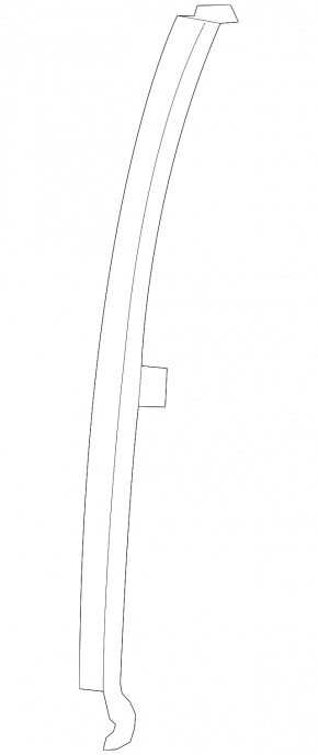 Rear left door glass guide for Lexus IS 14-20