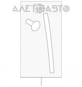 Door seal on the central pillar left Toyota Highlander 08-13 black