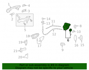 Rear right door lock Lexus UX200 UX250h 19-
