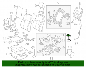 Rear right passenger seat runner trim Toyota Avalon 13-18
