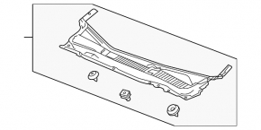 Windscreen wiper grille plastic Acura TLX 15-