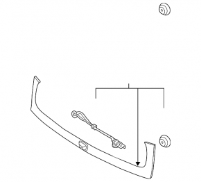 Kia Soul 14-16 trunk door molding for camera