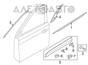 Lower front right door trim Hyundai Santa FE Sport 13-18