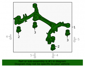 Rear subframe Audi A4 B9 17-25 FWD