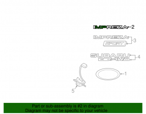 Emblem inscription impreza Subaru Impreza 17-23 GK