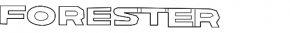 Subaru Forester 14-18 SJ chrome FORESTER emblem on the trunk door