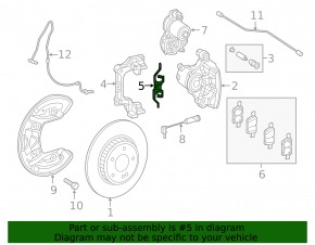 Front left brake pad retaining bracket for Mercedes GLC 16-22, 360mm, AMG pack, complete set