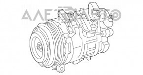 Air Conditioning Compressor Mercedes W167 GLE 450 22-23 3.0h
