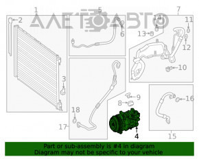 Air Conditioning Compressor Mercedes W167 GLE 450 22-23 3.0h