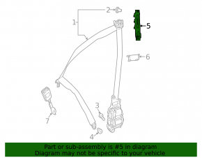 Driver's seat belt bracket for Mercedes GLC 16-22