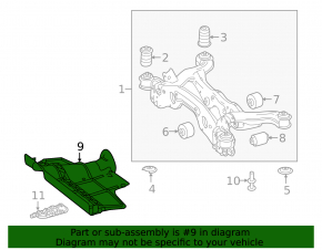 Rear subframe guard for Mercedes H247 GLA 20-26 AWD