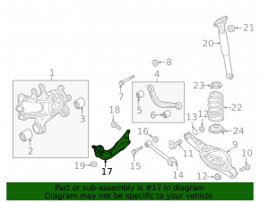 Rear left longitudinal arm Mazda 3 14-18 BM