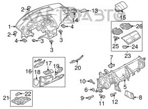 Airbag passenger in the dashboard Mazda3 MPS 09-13