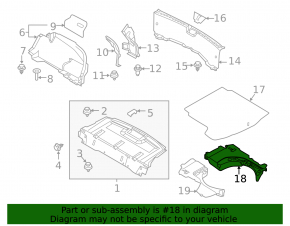 Foam plastic for tool right Mazda 3 19- 4d Japan built