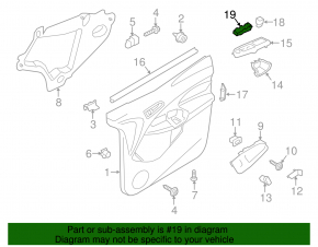 Front left window lift control Ford Transit Connect MK2 13-23 without rear window, without handle