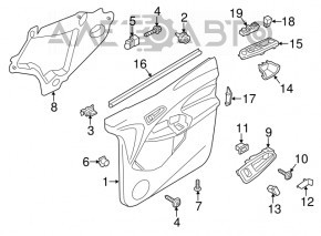 Front left window lift control Ford Transit Connect MK2 13-23 without rear window, without handle
