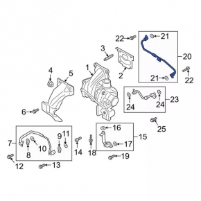 Ford Edge 19-24 2.0T Turbocharger Cooling Pipe