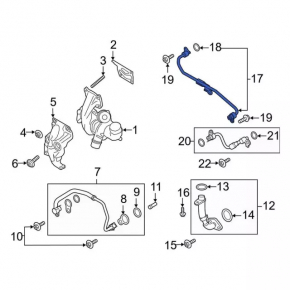 Ford Edge 19-24 2.0T Turbocharger Cooling Pipe