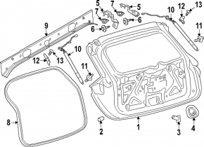 Lincoln Corsair 20-26 Tailgate Rubber Seal