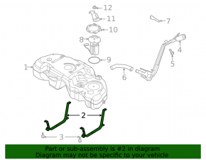 Fuel tank bracket left Ford Escape 20-26 1.5. 2.0 FWD