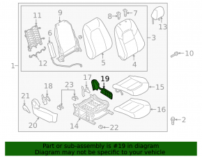Left side passenger seat trim Mazda CX-5 19-25 black, broken mount
