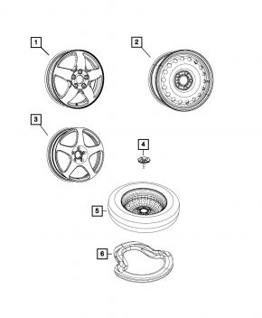 Foam spare tire cover for a Jeep Grand Cherokee WK2 16-22