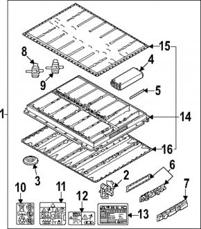 The lower part of the VVB battery housing for Volkswagen ID.4 23-25 with a capacity of 82 kWh