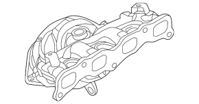Exhaust manifold with catalytic converter Mitsubishi Outlander 14-21 2.0, 2.4 rusty, studs sawed off