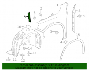 Left wing bracket Mercedes GLA 15-20