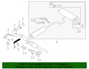 Bracket for the inlet pipe with catalytic converter VW Jetta 11-18 USA 2.0 TDI