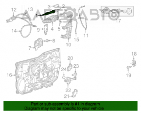 Chrysler 200 15-17 Keyless Outer Front Left Door Handle