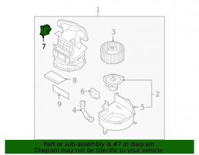 Actuator motor for the heater ventilation system of the Nissan Murano 2003-2007