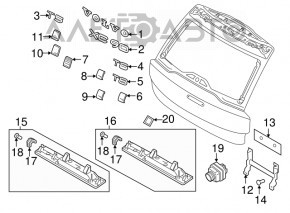 Volvo XC60 18-25 chrome trunk lid emblem, chrome trim